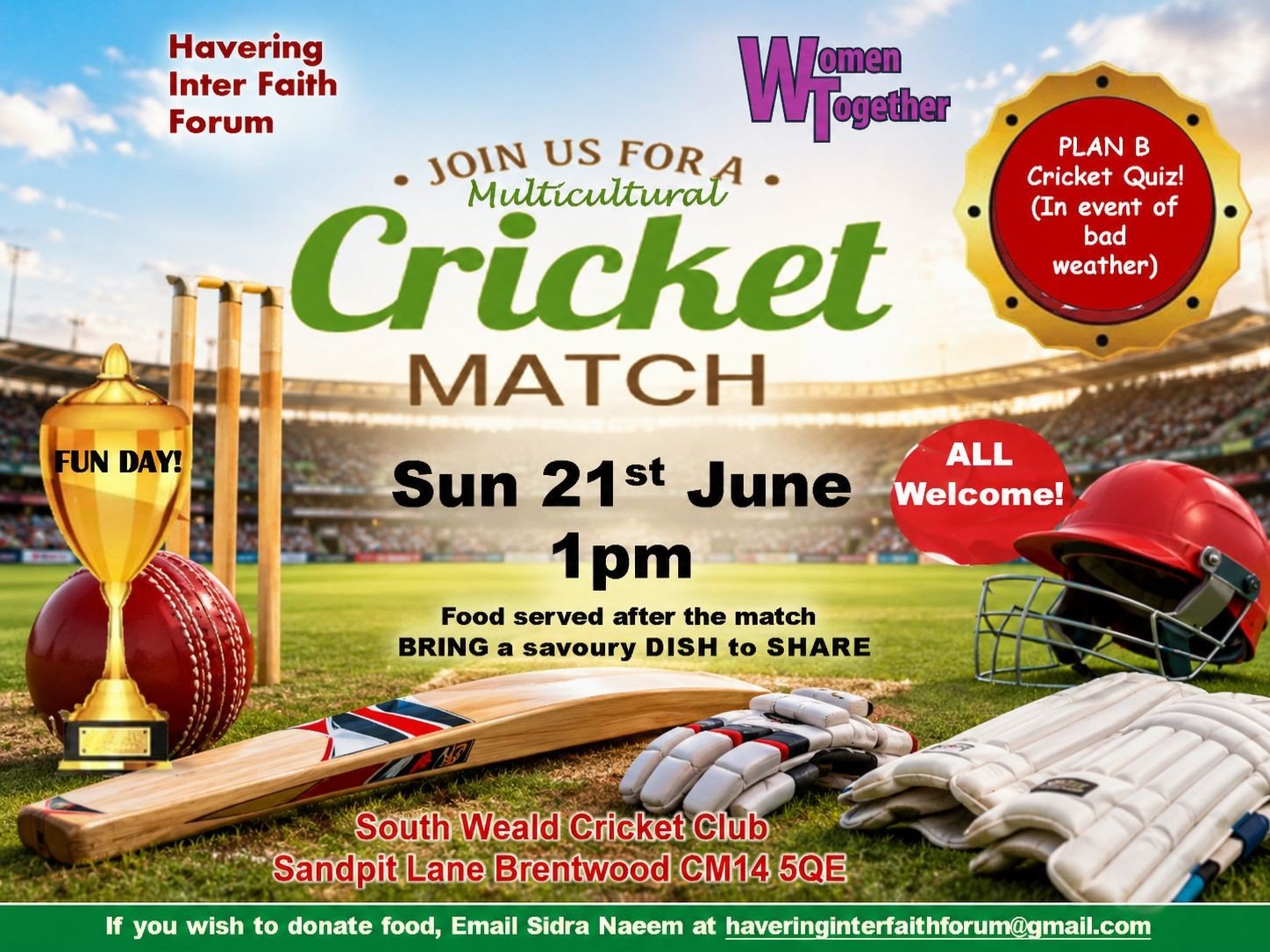 Cricket match poster 21.6.26